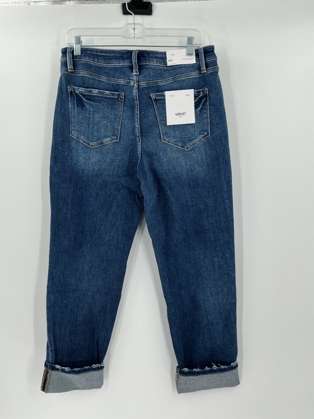 Vervet Brand Patti Mid-Rise Boyfriend Fit Blue Jeans. Size 31 - Picture 8 of 12